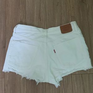 Levi’s 501 high rise denim shorts